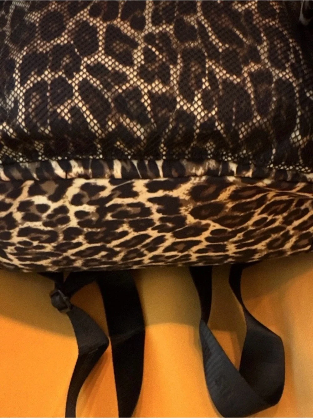 Steve Madden Brown Tan and Black Leopard Print Backpack